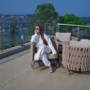 White Hoodie &amp; Jogger Set