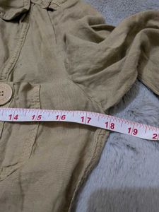 VTG ARMANI JEANS Light Brown 100% Linen Jacket