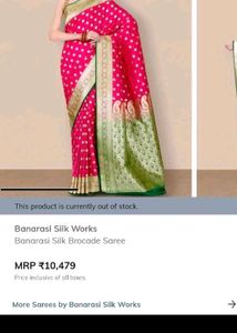 Beautiful Rani pink Banarasi saree