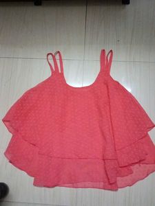 Coral Ruffle Tank Top