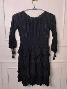 Black Ruffled Dress