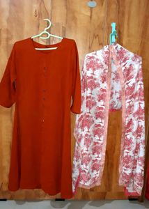 Pakistani Kurti With Dupatta Set