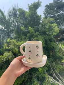 Cute Cherry Mug & Saucer
