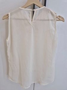 Sleeveless Cream Top