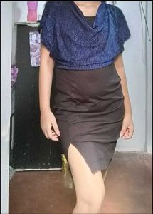 Stylish Blue &amp; Black Dress