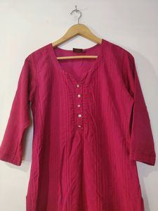 Pink Cotton Tunic Dress