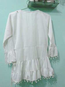 White Embroidered Top