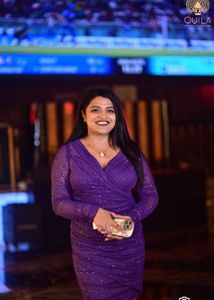 Purple Ruched Sparkle Mini Dress