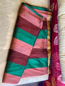 Beautiful Saree With Kancheevaram Border