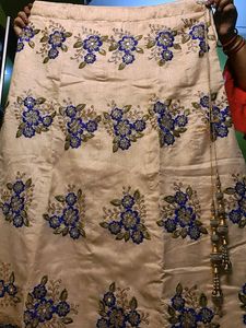 mirror gota work lehenga