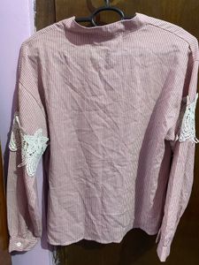 Striped Button Top