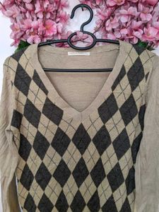 Korean Style Sweater In Light Brown Colour