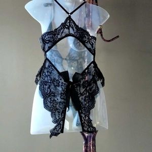 Black Lace Lingerie Bodysuit