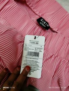 Pink Corduroy Wide Leg Pants