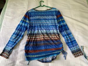 Patterned Long Sleeve Top 36-40 Stretchy