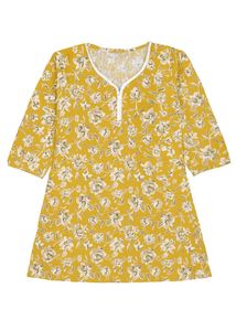 Embroidered White Kurta Plus Printed Kurt