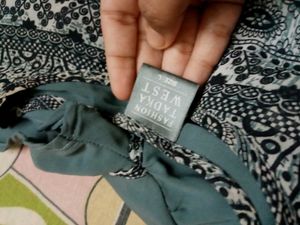 Patterned black top cum kurti