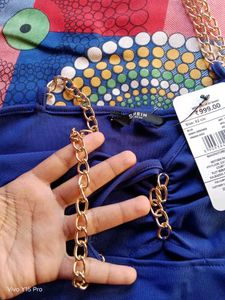 Chic Blue Maxi Slip Dress