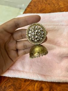 Gold Jhumka Earrings