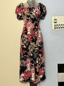 Pintrest Floral Print Midi Dress