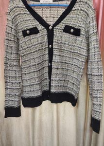 Elegant Tweed Cardigan