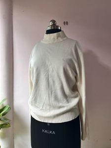 Cream Turtleneck Sweater