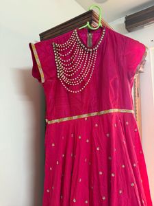 Elegant Pink Ethnic Gown