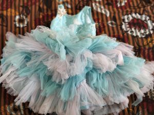 Beautiful Sky Blue Party Gown for Baby Girl