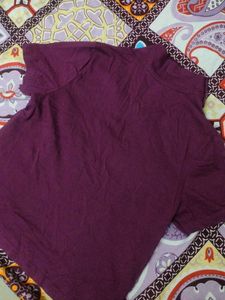 Purple Turtleneck Tee
