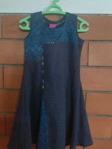 Cute Girls' Navy Blue Dress