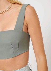 Olive Bandeau Top