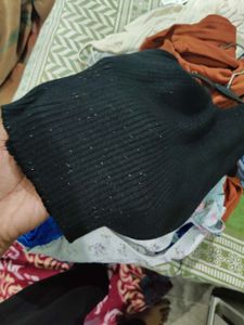 Black Knit Tank Top