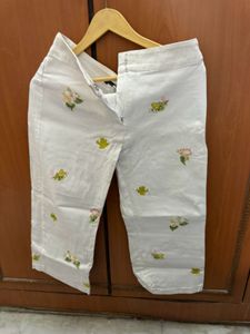 White Party Wear Work Capry