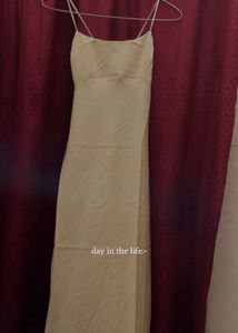 H&amp;M Butter Yellow Silk Dress