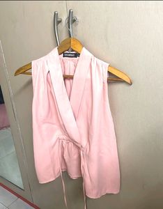 Sassafras Women Peach Coloured Cinched Waist Top