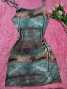 Tie-Dye Mini Slip Dress