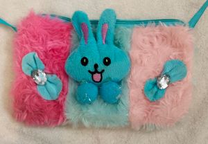 Cute Blue Bunny Sling Bag For Kids