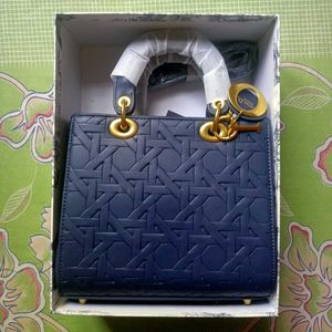 Elegant Navy Blue Handbag