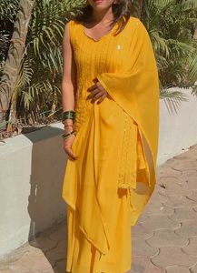 Haldi Kurta With Duppata Set