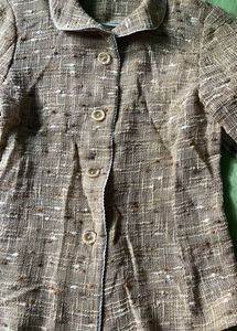 Women Jute Khaki Shrug