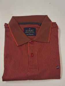 Louis Philippe -Stylish Striped Polo Shirt