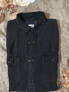 Zara Black Denim Shirt