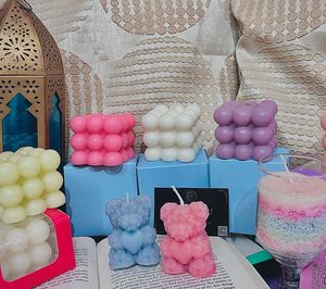 Cute Teddy Bear Scented Candles Pair🧸🫂🎀🌙☁️
