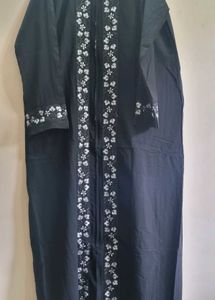 Balck Embroidery Daily Wear Abhaya/Bhurqa