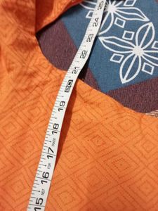Beautiful Bright Orange Colour Straight Kurti