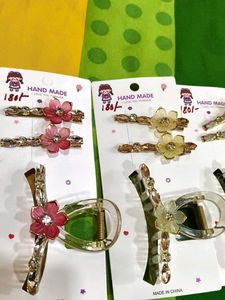 Floral Hair Clip Set