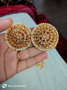 Heavy Pearl And Kundan Choker Set With Stud