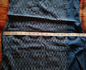 Pure Cotton Blue Kurta