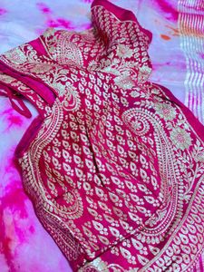 Royal Banarasi Tie-Dye Silk Saree with Heavy Zari