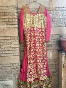 Heavy Work Anarkali Suit With Dupatta And Pajami